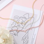 CNE107512RG - Rose Gold Plated Sterling Silver Name Letter Necklace