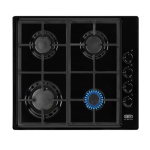 Defy 4-BURNER Gas Hob -DHG132 Black Electronic Ignition