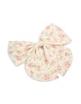 Pretty Flower Bunches Printed Fabric Bow Clip