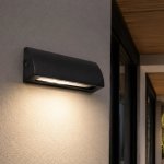 Basix Black LED Wall Light For Covered Patios 6W 4000K IP54