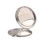 Basics Beauty Mirror Compact Round Glass Silver 1X/2X