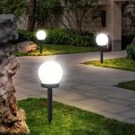 3PCS Solar LED Garden Lights - Cool White Energy-efficient Outdoor Pathway & Decorative Lighting Kit For Patio Lawn Villa Park D