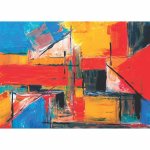 Disposable Placemats - Vibrant Colour Paint Brush Stroke