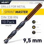 Alpen Sprint Master 9.5MM Hang Tab Din 10PACK Din 338