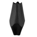 Vase Lamellen Ceramics Black 30CM