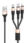 Hoco X26 3-IN-1 Fast Charging Cable USB To Type-c Micro USB & Lightning 1M