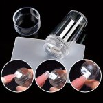 Nail Stamping Plates Clear Jelly Nails Art Stamper Scraper Set Print Silicone Manicure Accessories Tool
