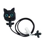 1 PC Data Cable Protective Case Cartoon Black Cat