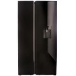 Defy 496LT Elegant Black Glass Side-by-side Fridge Freezer DFF456