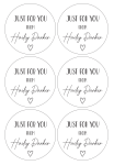 Personalised Gift Stickers - Mono "just For You