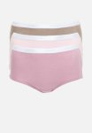 Jockey 3 Pack Plain Full Brief - Taupe pink marshmellow Pink