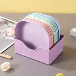 10PCS Assorted Colors Snack Serving Set - Durable Plastic Dessert Fruit & Nut Plates For Home Use Dessert Plates Disposable Dess