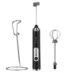 Handheld Electric Milk Frother & Whisk Set W Stainless Steel Stand