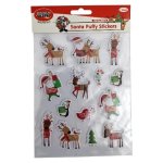Puffy Santa Stickers Assorted