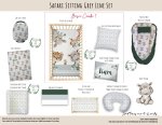 Cot Duvet Bedding Safari Sitting Grey Line