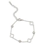 Silver Four Leaf Bracelet