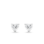 Sterling Silver Cubic Zirconia Kid&apos S Heart Stud Earrings