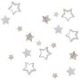 Silver Glitter Foiled Star Christmas Table Confetti Silver 13G