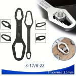 3.5MM Thickness 8-22MM 3-17MM Universal Torx Wrench Self-tightening Adjustable Glasses Wrench Board Double-head Torx Spanner Han