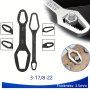 3.5mm Thickness 8-22mm/3-17mm Universal Torx Wrench Self-tightening Adjustable Glasses Wrench Board Double-head Torx Spanner Hand Tools For Factory