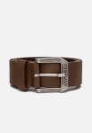 Crust Bufalo Pull-up Leather Belt - Dk Brown Wood
