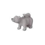 Polar Bear With Cub Standing With Cub On Back 16X6.7X9.8CM