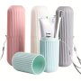 New Creative Travel Portable Toothbrush Cup Bathroom Toothpaste Holder Storage Case Box Organizer Travel Toiletries Storage Cup