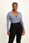 Gigi V-neck Bodysuit - Flintstone - M