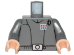 Parts Torso Sw Imperial Officer 1 Captain Pattern Dark Bluish Gray Arms Light Nougat Hands 973PSQC02