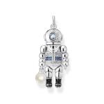 Pendant Diver With Pearl And Blue Stones