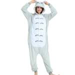 Adults Grey Cat Onesie - XL