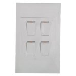 Redisson Wall Switch 4 Lever 1 Way Square White