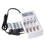 LED Power Charger For Aa And Aaa With 4PCS Rechargeable Batteries