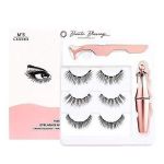 3 Pair Reusable Magnetic Eyelash With Applicator & Liner