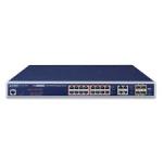 16 Port Gigabit Managed Poe + 4 Shared Gb Tp sfp Uplink Switch