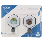 2 Piece Plastic Sticky Hooks For Bathroom