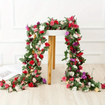 1PC 45 Heads Small Rose Vine Simulation Flower Fake Flower Wall Hanging Wedding Placed Living Room Home Decoration