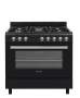 ELBA Essential 90CM 5 Burner Gas Stove & Electric Oven - Black + Free Totai Heater
