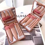 5PCS MINI Makeup Brush Set With Mirror & Case - Portable Travel Kit For On-the-go Beauty - Includes Powder Foundation Eyeshadow 