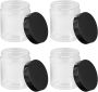 5-PACK Plastic Food Storage Jars With Sealed Lids Pantry Containers