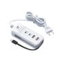 66W 4 Port USB Hub 2-TYPE C & 2-USB Fast Charger With Dual Type-c Cable