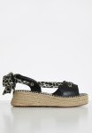 Madison Debra Ankle Tie Espadrille Sandal - Black