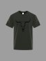 Simple Bull Head Skull Print T-shirt Men's Stylish & Breathable Street Fashion Versatile Lightweight Comfy Top Casual Crew Neck Short Sleeve T-shirt For Summer