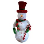 White Snowman With Red Hat Christmas Decoration 53CM
