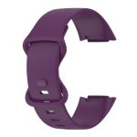 For Fitbit Charge 5 Monochromatic Silica Gel To Replace Watch Strap Size: Small Size Purple
