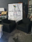Black 1 Seater Couches X 2 In A Good Condition