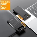 20000 Mah Fast Charge Power Bank With LED Screen LED Light 66W