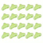 20PCS Fluorescent Glow-in-the-dark Triangle Tent Rope Buckles - Non-slip Adjustable Camping Accessories