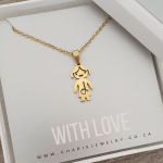 Mia Personalized Girl Or Boy Necklace Gold Stainless Steel Ready In 3 Days - Boy Pendant Necklace