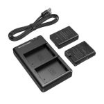 RAVPower 2X 1000MAH Replacement Batteries For Nikon EN-EL14 A With Charger Set Black